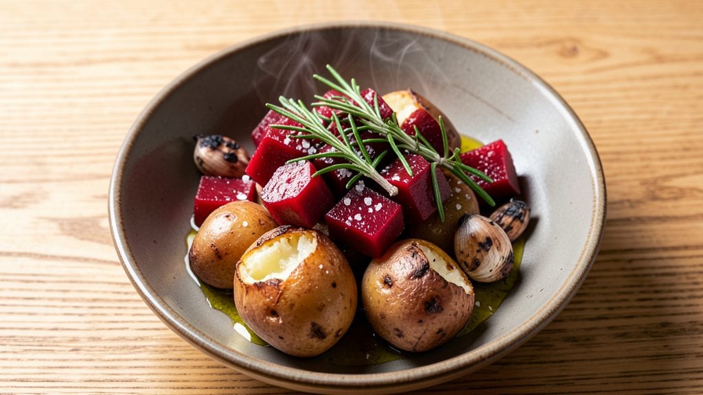 Beetroot and Potato Recipe: Earthy Roast with Crispy Edges and Vibrant Pink