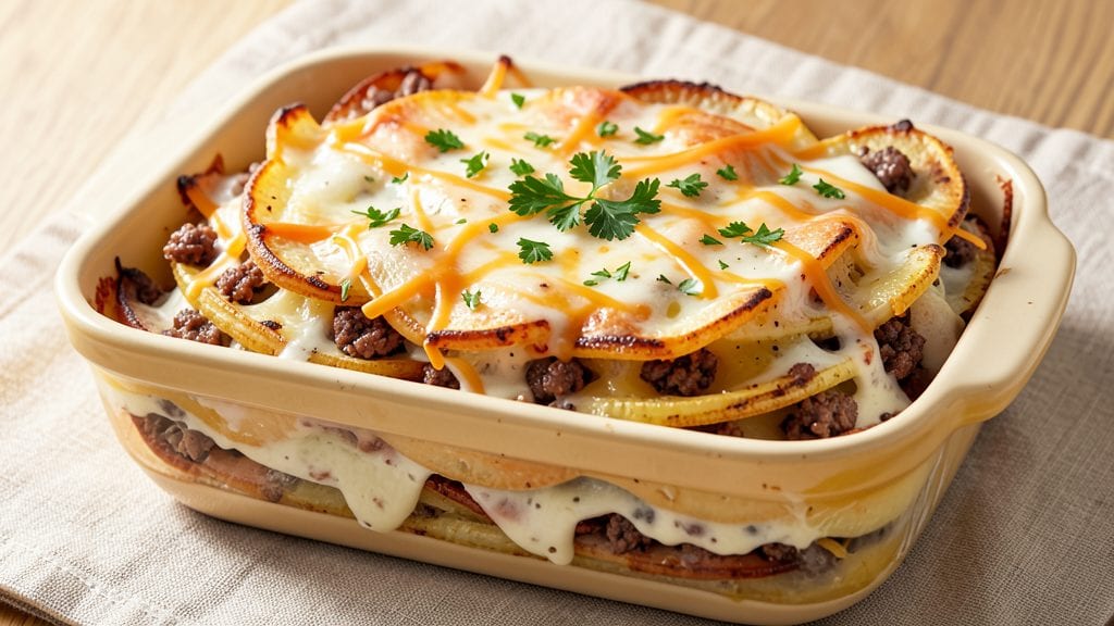 Betty Crocker Scalloped Potatoes and Hamburger Recipe: One-Pan Comfort with Crispy Top and Melty Cheese
