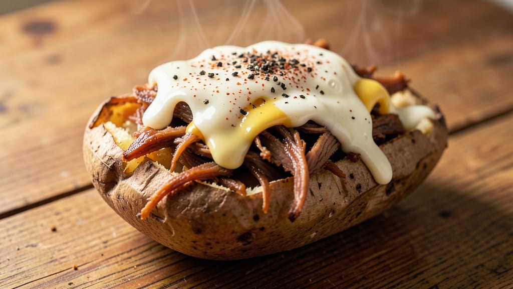 Brisket Baked Potato Recipe: Smoky Meat Meets Creamy Comfort