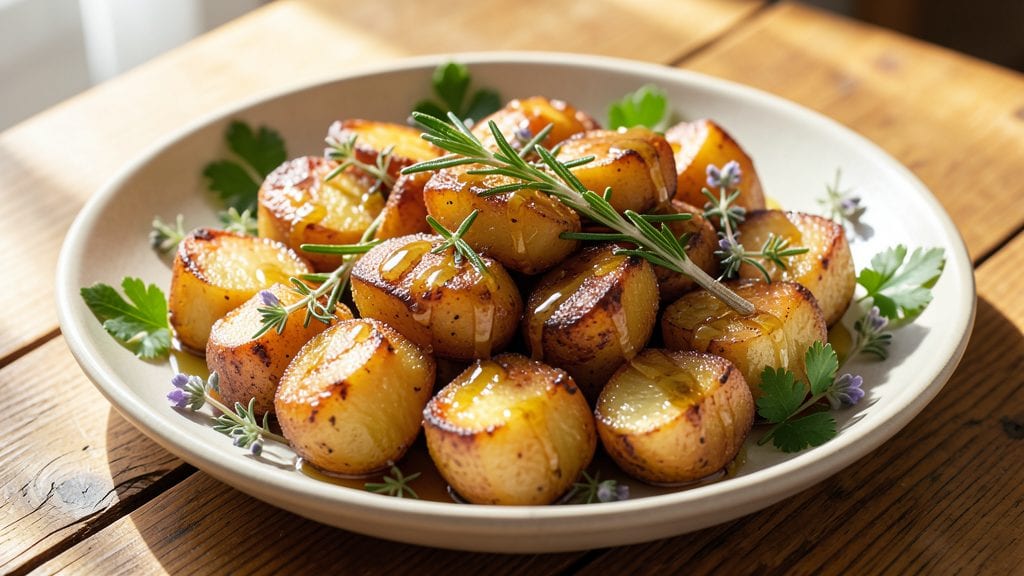 Izzy's Potatoes Recipe: Herb-Infused Roast With Golden, Vinegar-Bright Edges