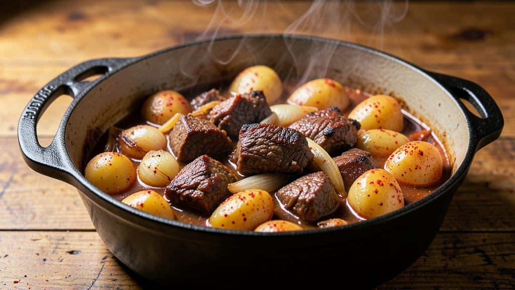 Lidia's Kitchen Beef and Potato Goulash Recipe: Paprika-Infused Richness in One Pot