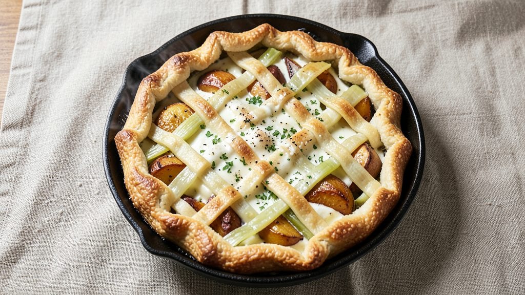Old Fashioned Leek And Potato Pie Recipe: Savory Crust Meets Herbed Filling Magic