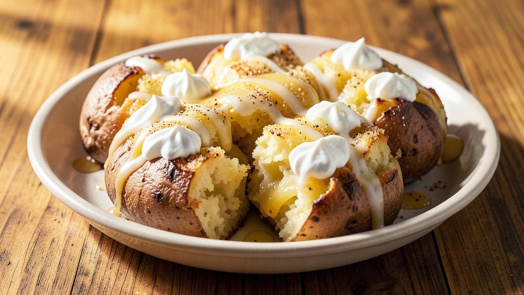 Pioneer Woman Twice-Baked Potatoes Recipe: Cornmeal-Crusted Crowns With Vinegar-Kissed Crunch
