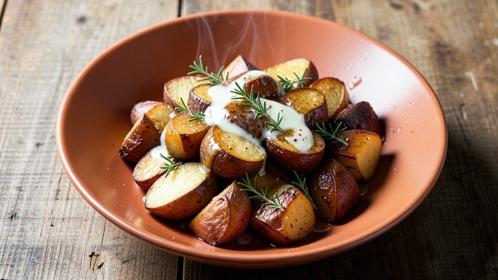 Vesuvio Potatoes Recipe: Vinegar-Kissed Crisp Crowns Over Creamy Hearts